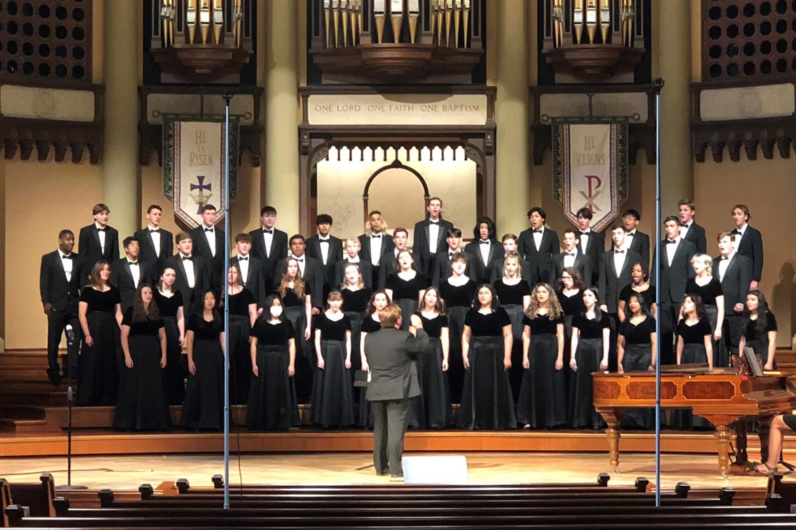 The Bridgeland chorale, directed by Christopher Fiorini, was named a National Winner in the Mark of Excellence awards.